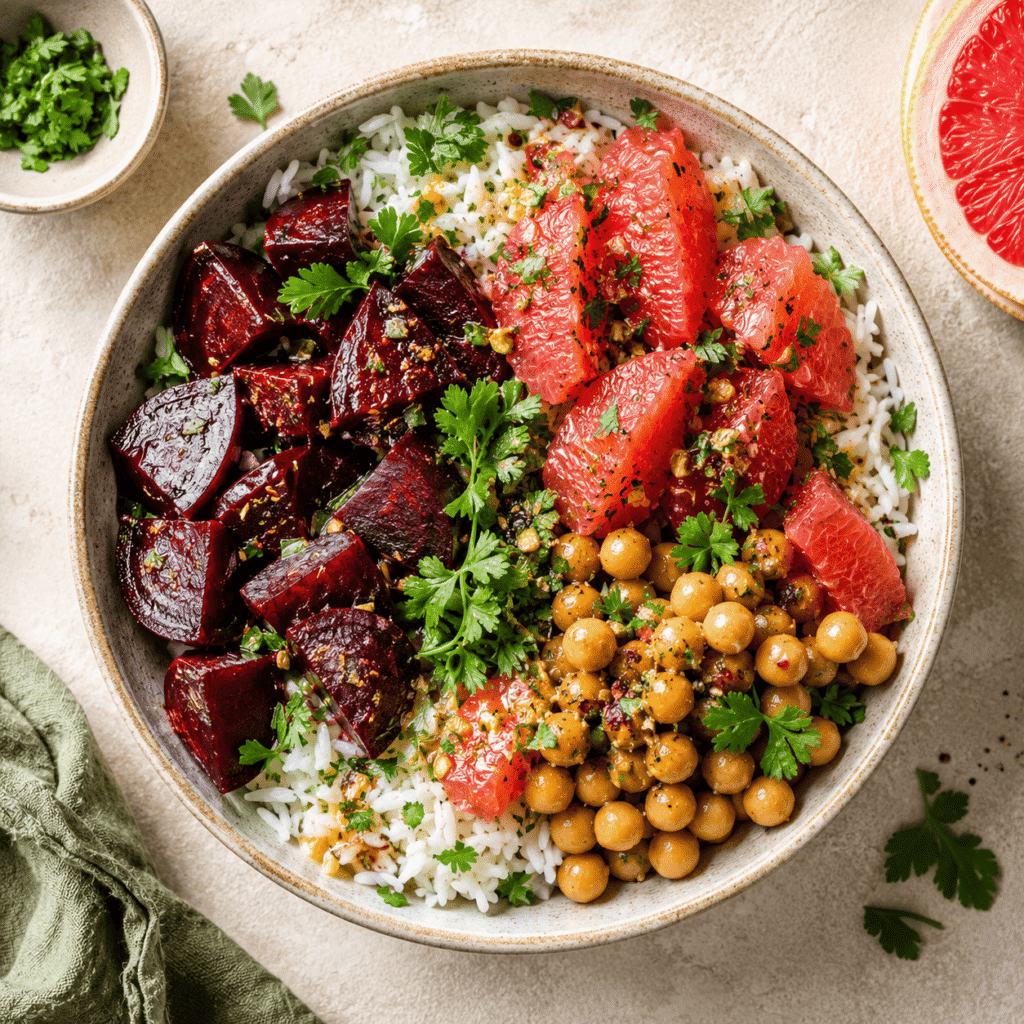 Bol-colore-au-riz-agrumes-et-betteraves