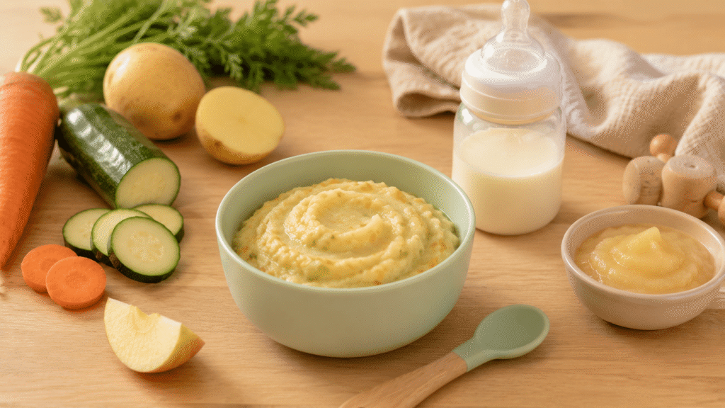 Menu du soir pour bébé de 8 mois 